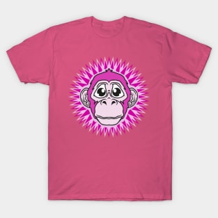 Pink & Purple Sad Monkey T-Shirt